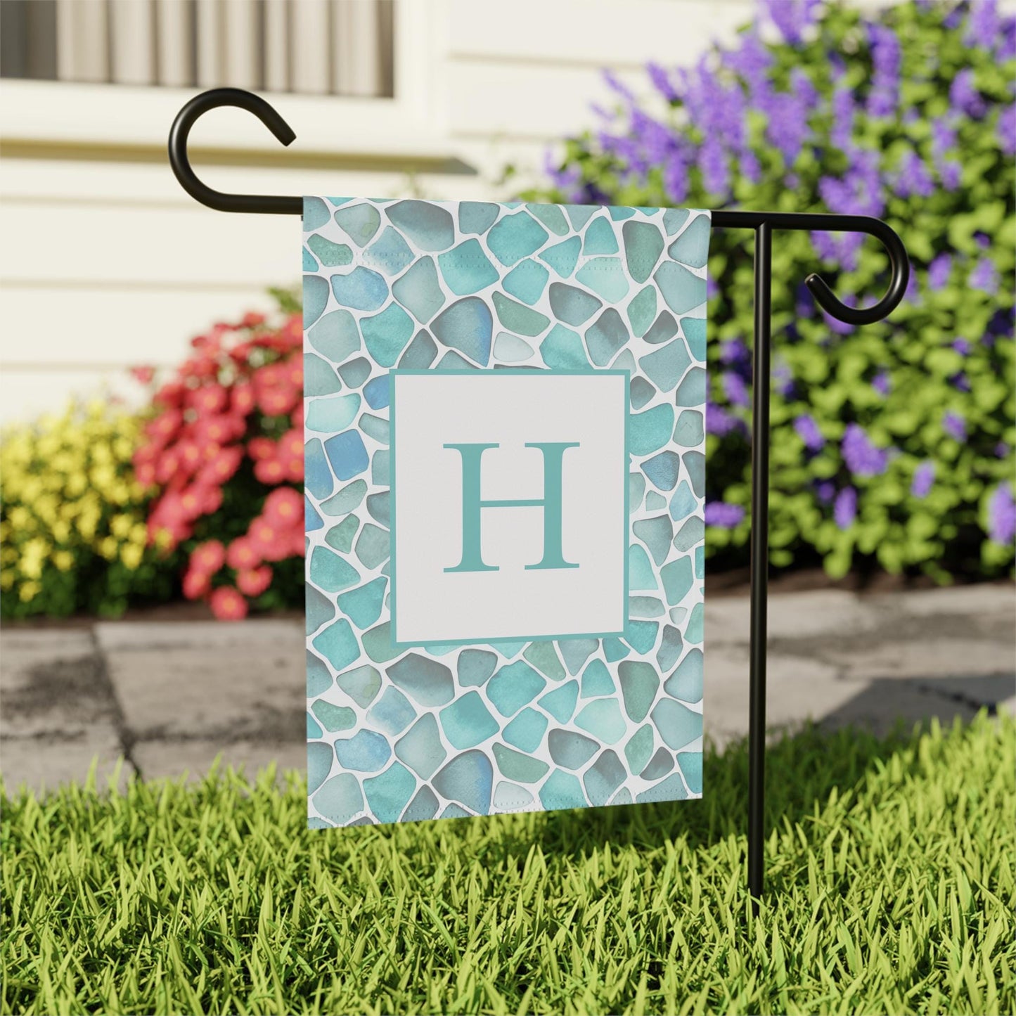 Seaglass Garden Flag Personalized