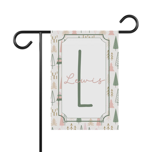 Personalized Modern Christmas Garden Flag