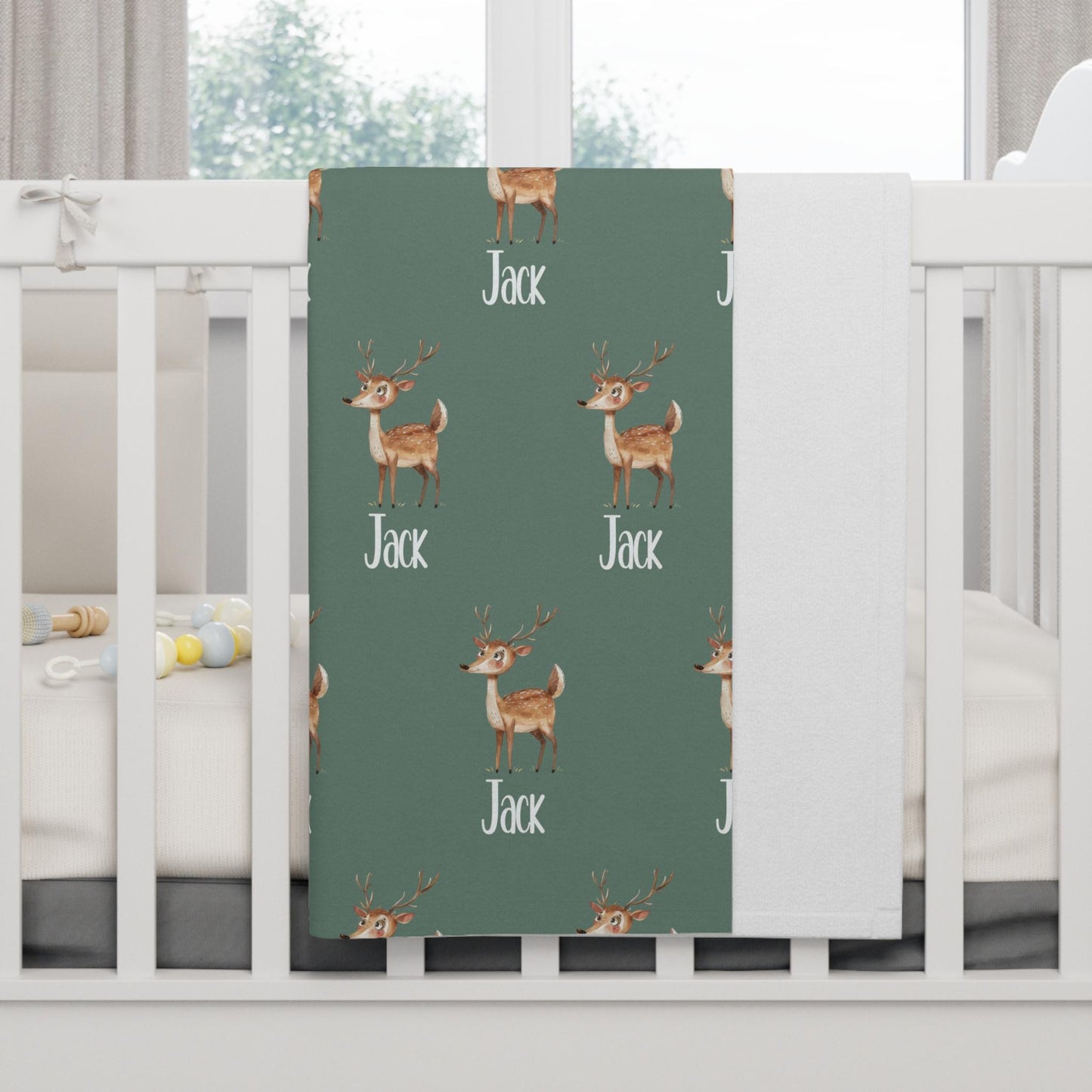Deer Baby Name Blanket