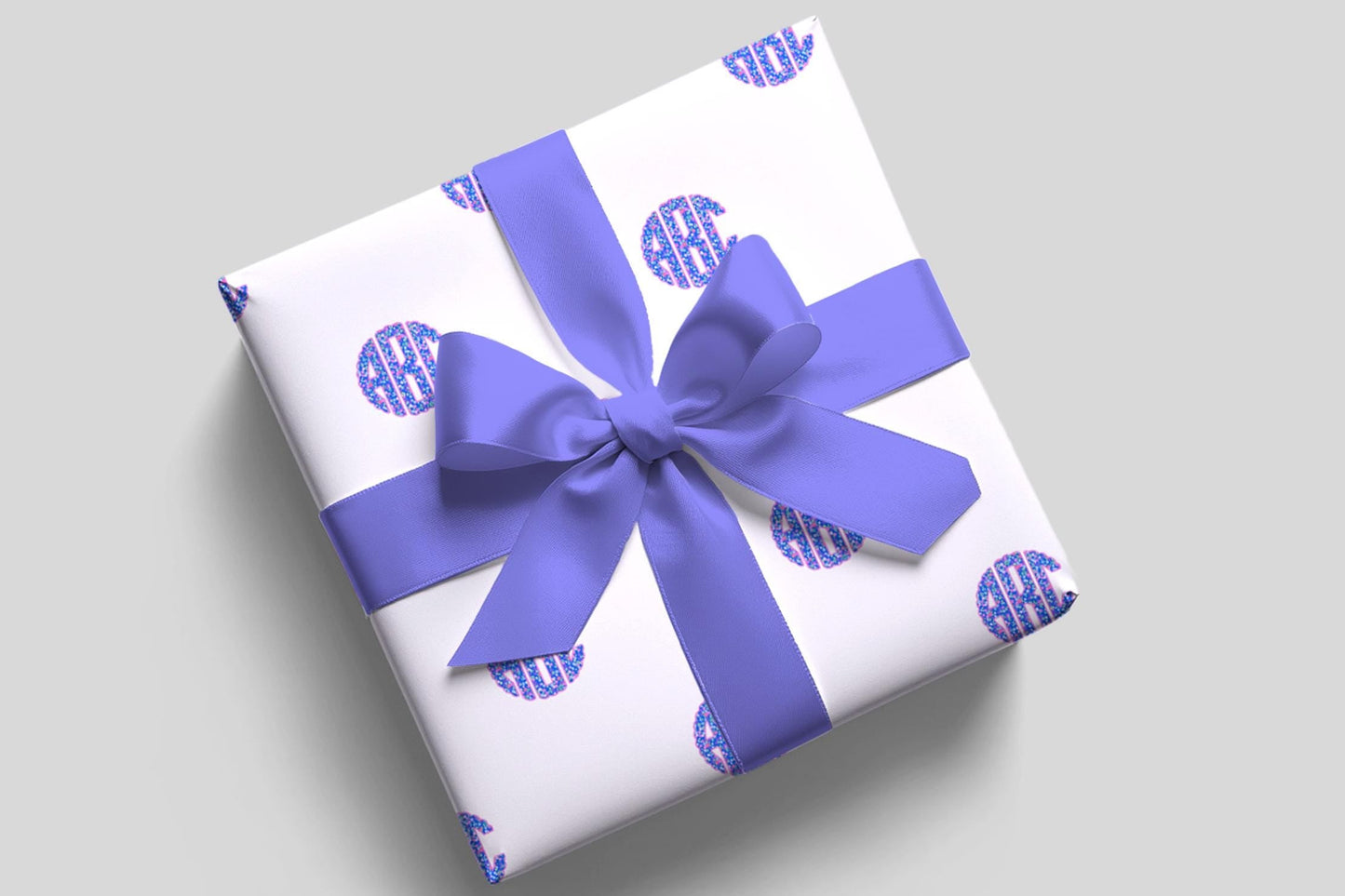 Bright Floral Monogram Gift Wrap