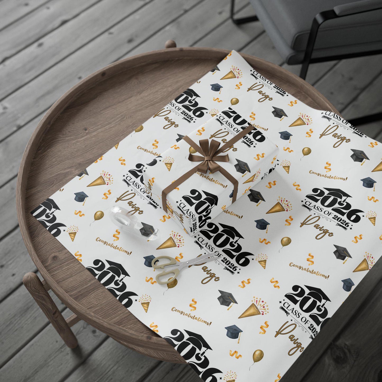 Class of 2026 Personalized Graduation Wrapping Paper