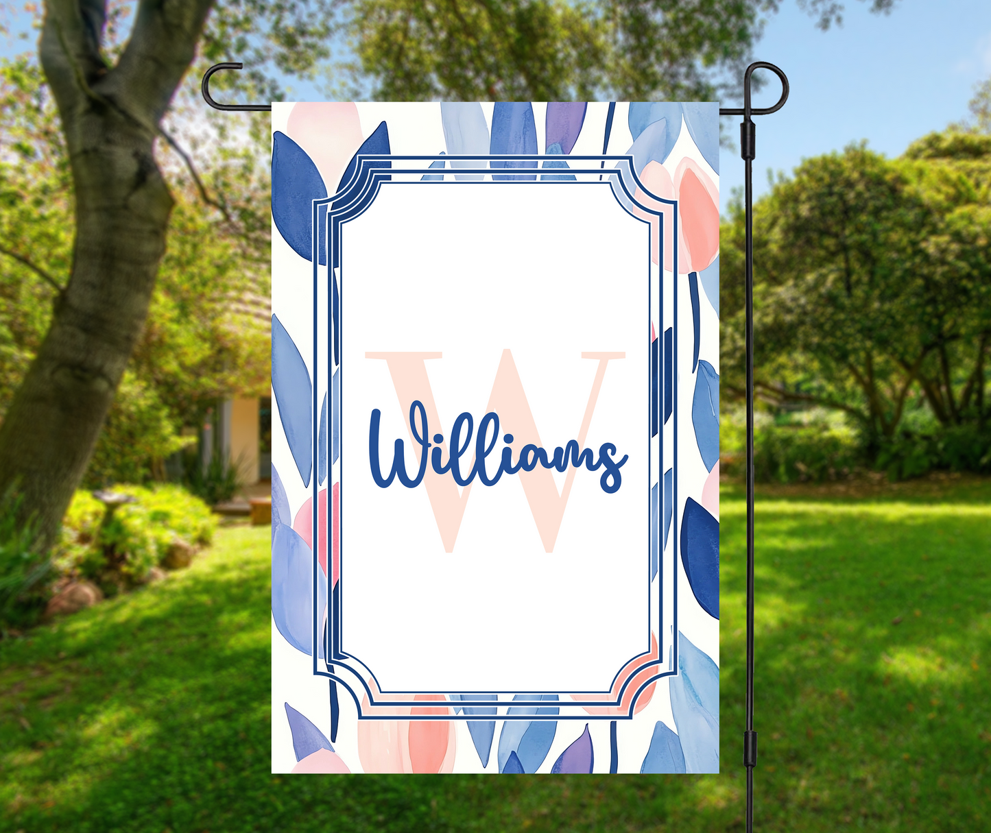 Personalized Abstract Garden Flag