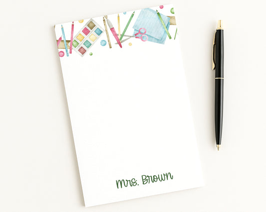 Personalized Teacher Notepad | Art Teacher Gift
