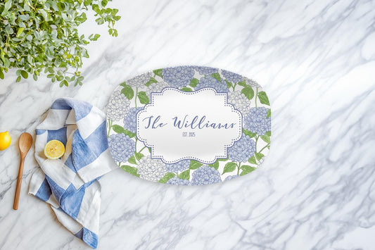 Hydrangea Personalized Platter