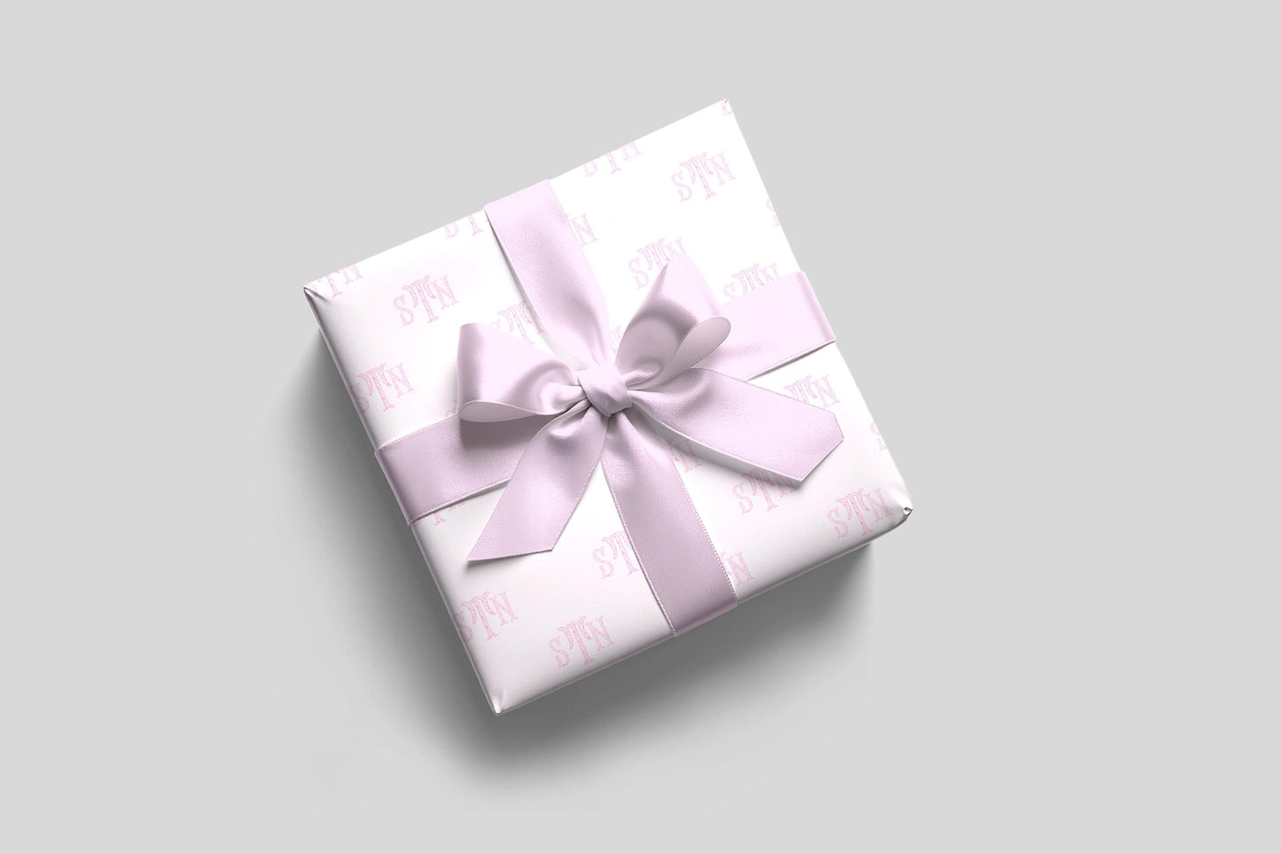 Custom Monogram Wrapping Paper Pink