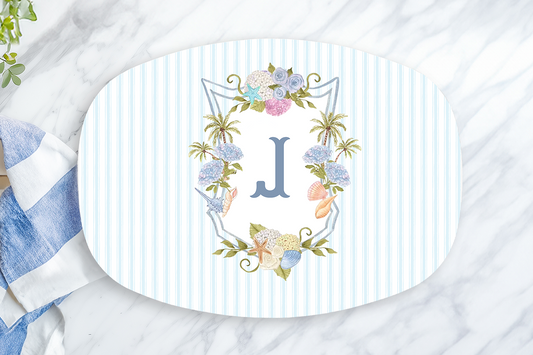 Personalized Coastal Monogram Platter