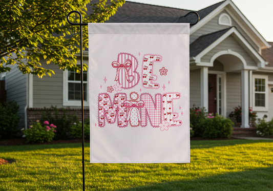 Be Mine Valentine Coquette Garden Flag