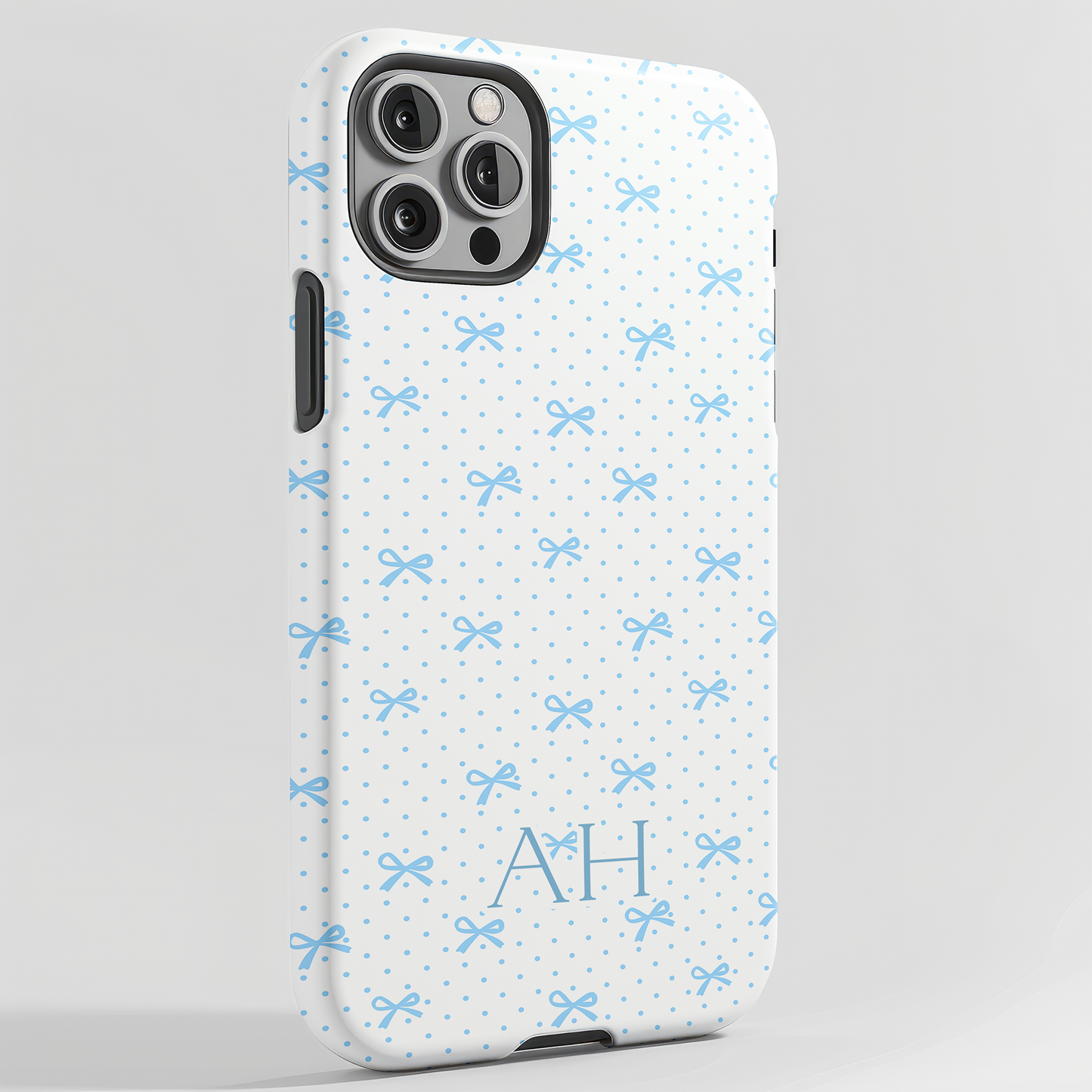 Personalized Coquette Blue Bow Phone Case
