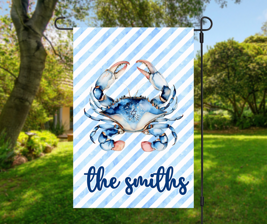 Blue Crab Garden Flag