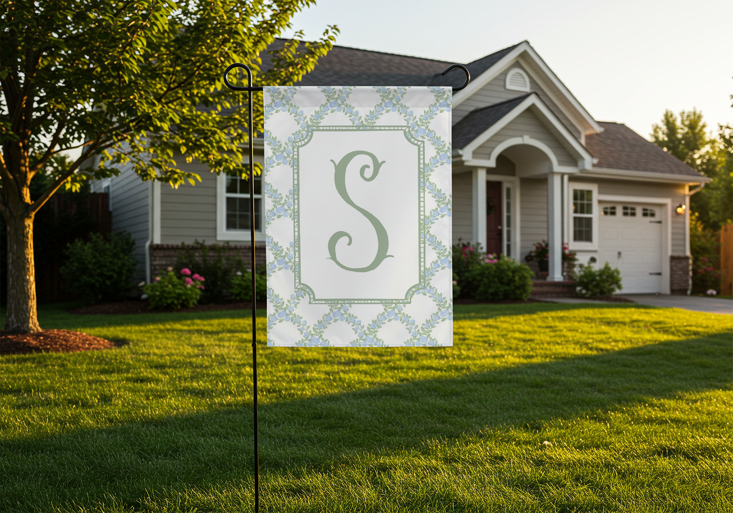 Personalized Monogram Garden Flag