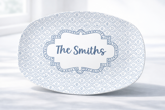 Personalized Blue Chinoiserie Platter