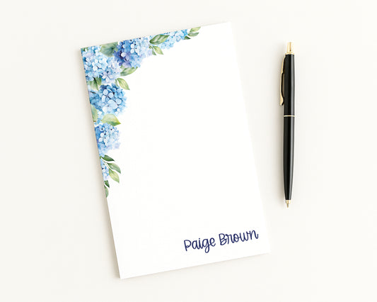 Personalized Hydrangea Notepad