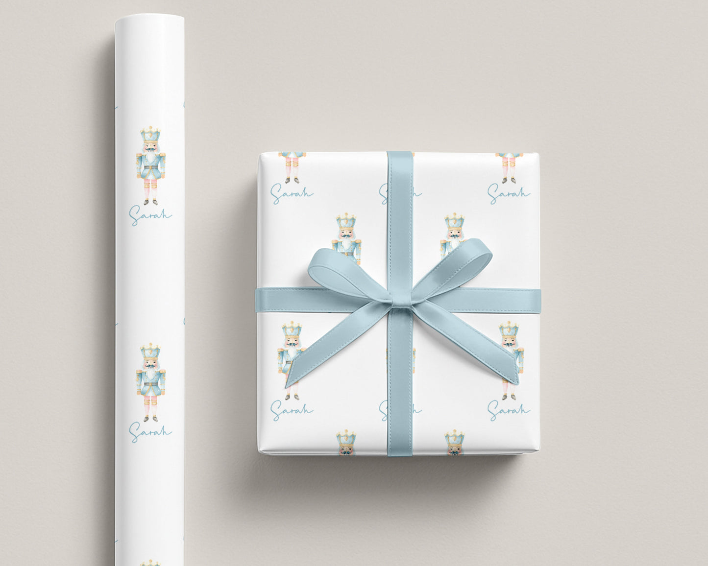 Pastel Blue Nutcracker Wrapping Paper