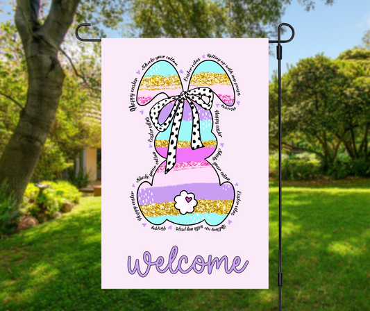 Bunny Welcome Garden Banner