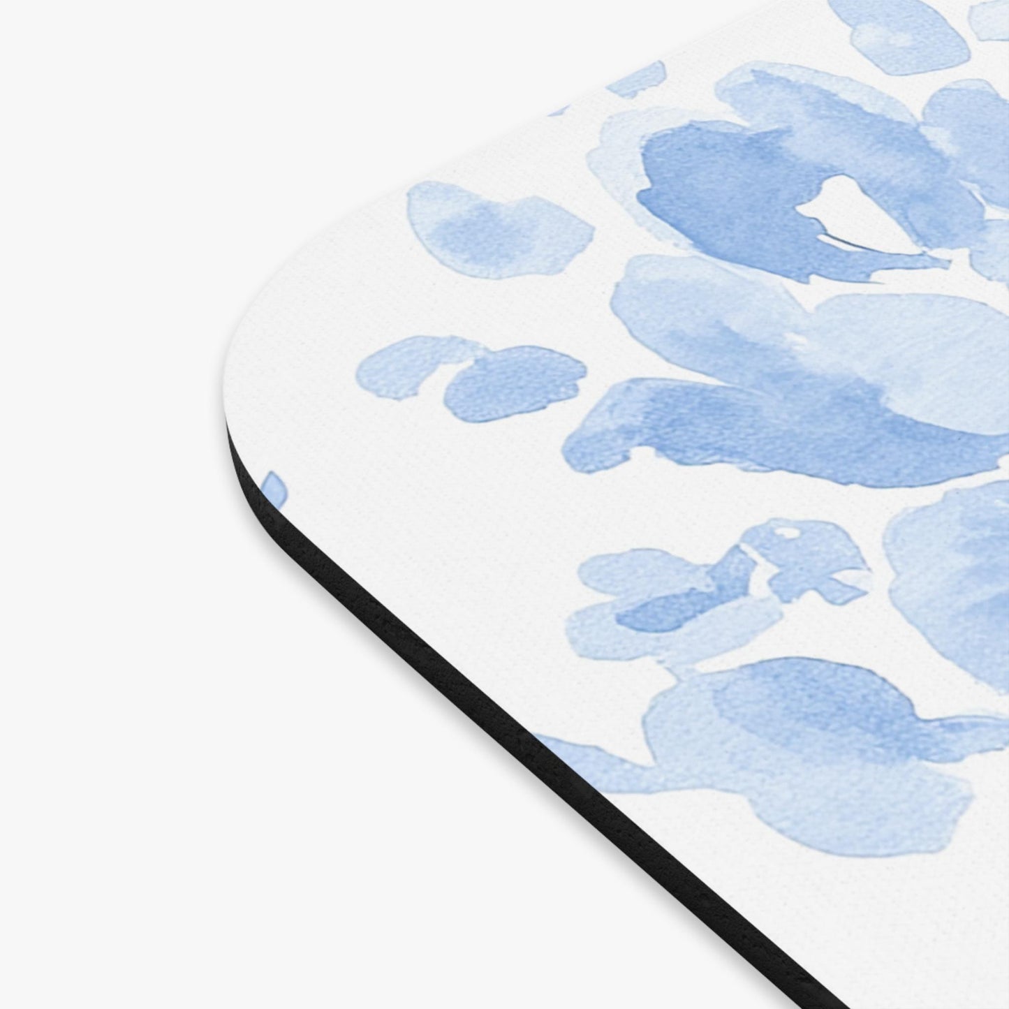 Personalized Blue Floral Mouse Pad