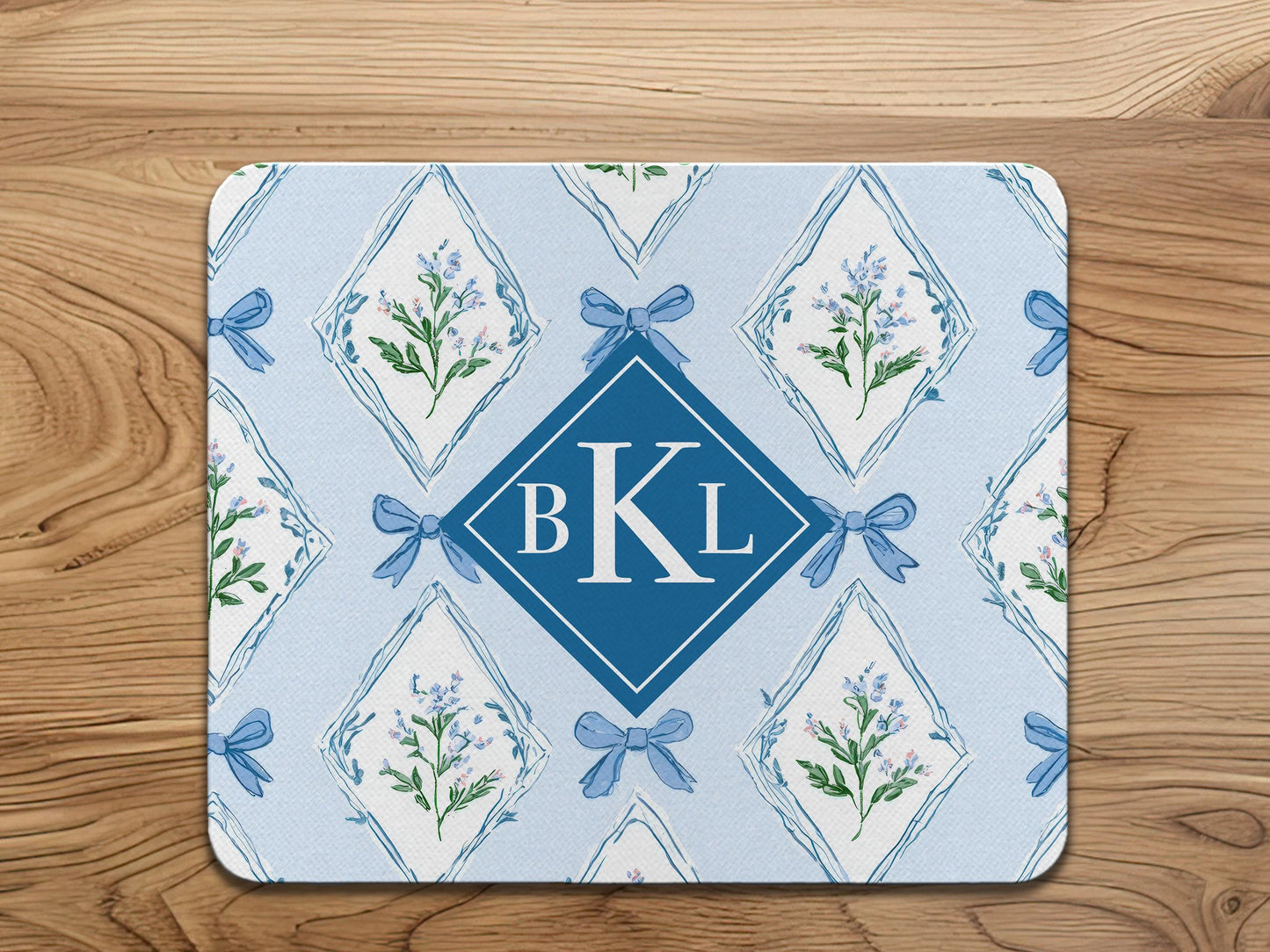 Personalized Floral Mouse Pad