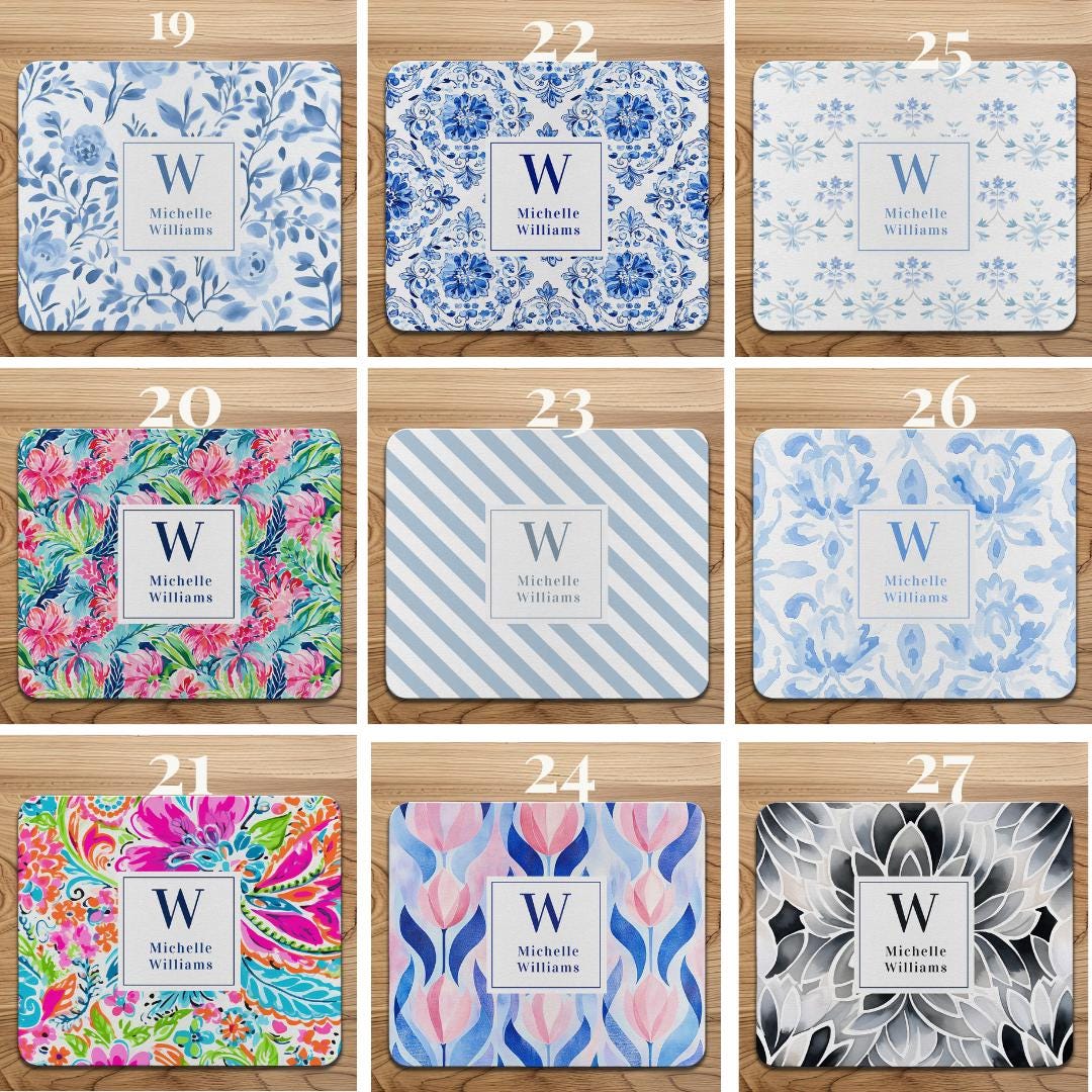 Shabby Chic Personalized Mouse Pad