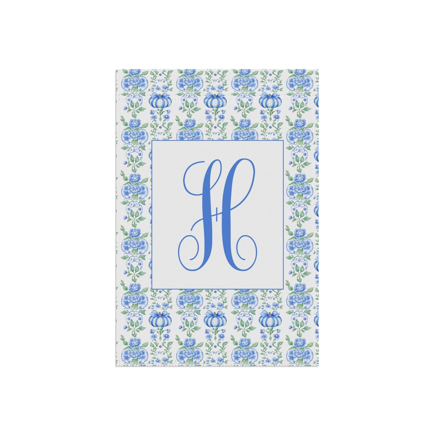 Pumpkin Monogram  Garden Flag