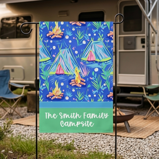Personalized Camping Garden Flag