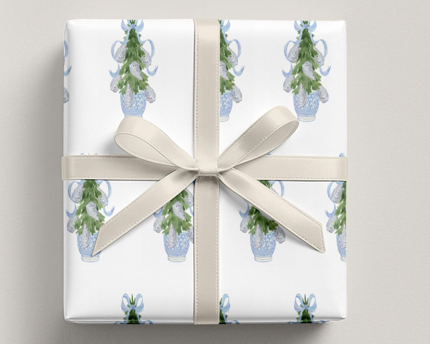 Oyster Shell Christmas Wrapping Paper