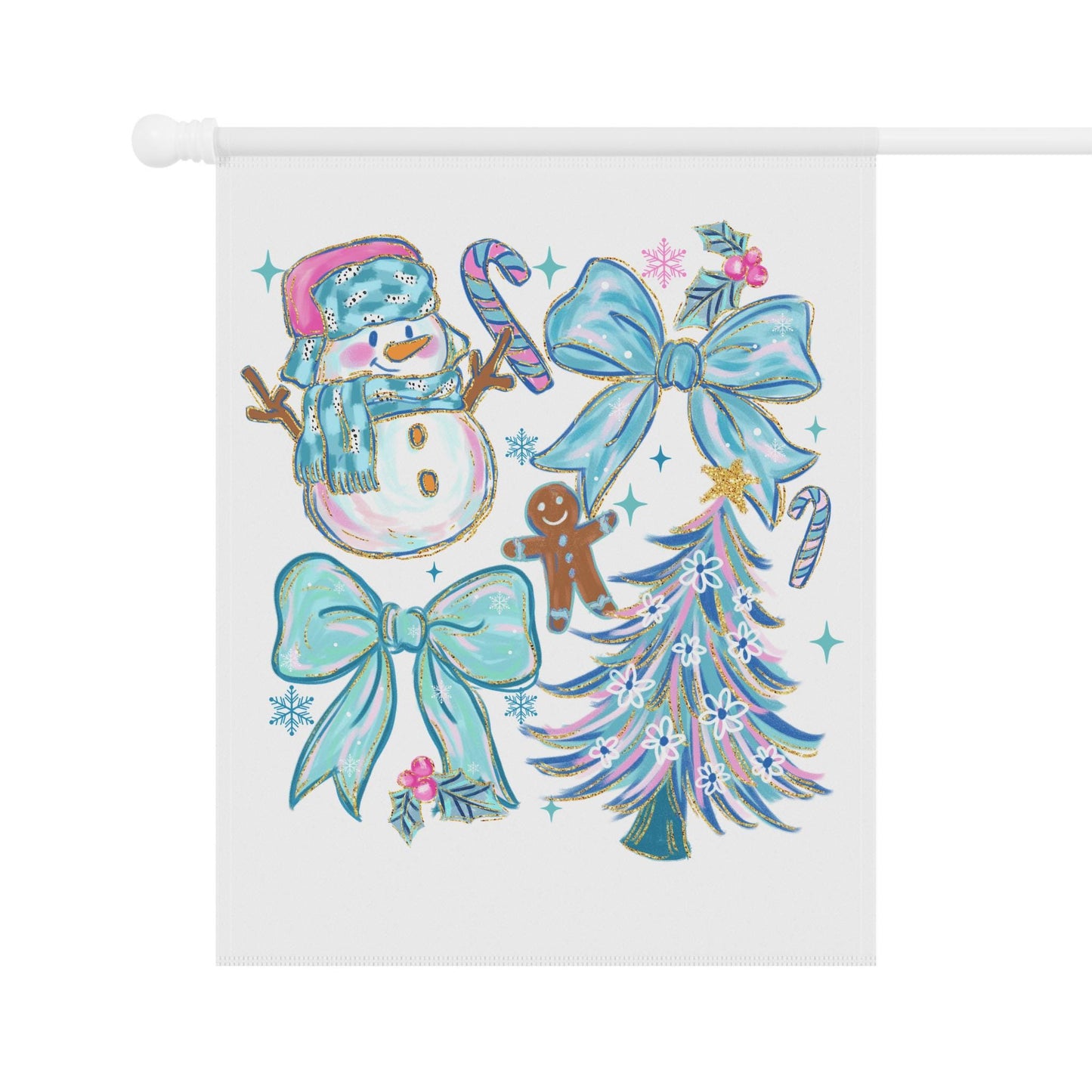 Whimsical Winter Garden Flag