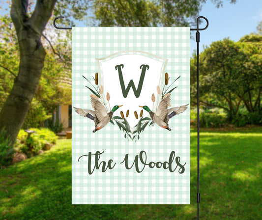 Personalized Duck Hunting Garden Flag