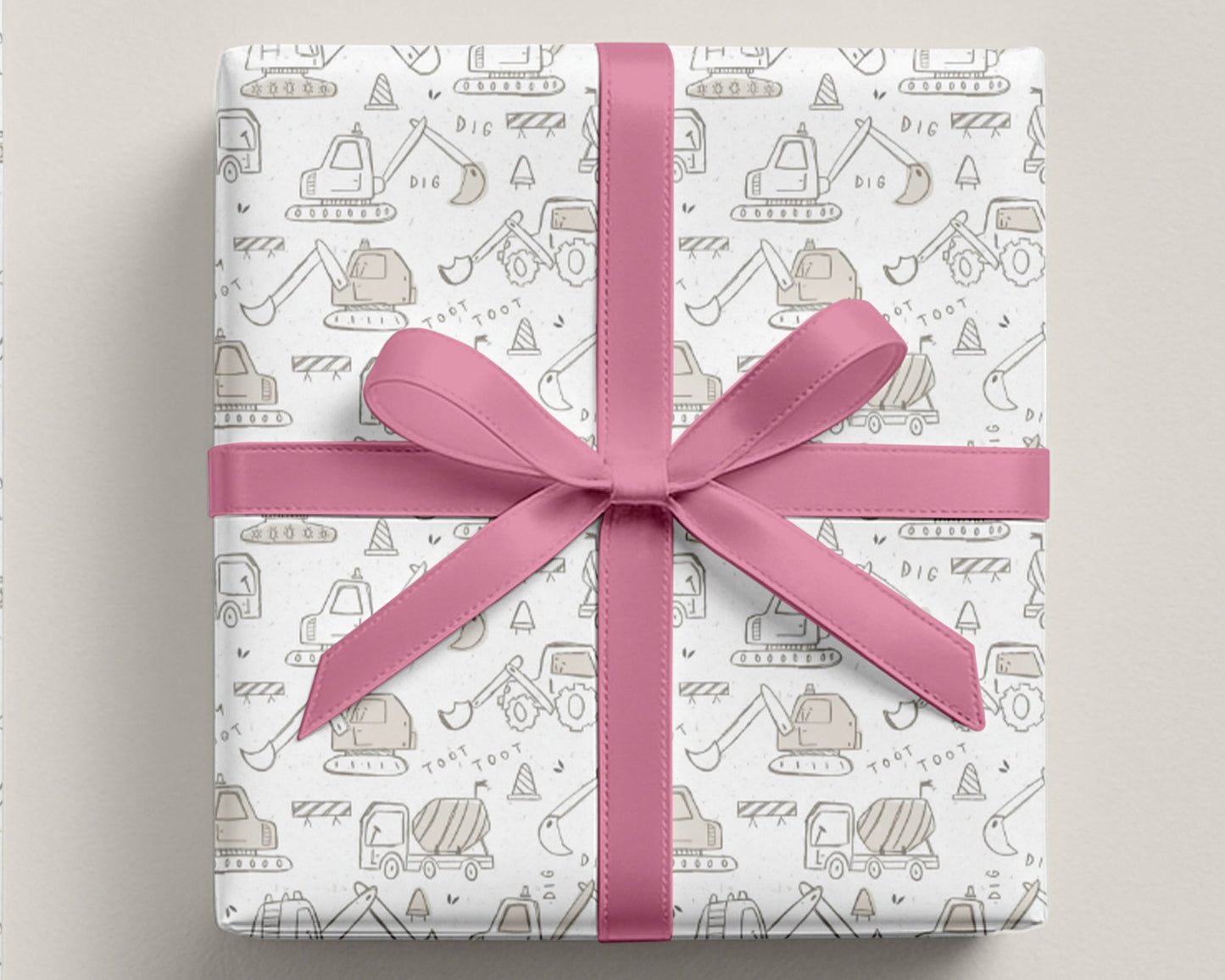 Construction Equipment Wrapping Paper