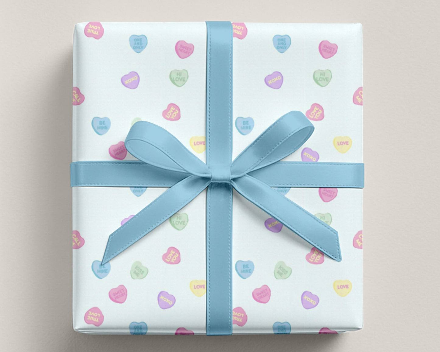 Valentine Day Conversation Heart Wrapping Paper