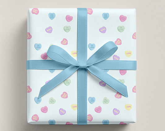 Valentine Day Conversation Heart Wrapping Paper