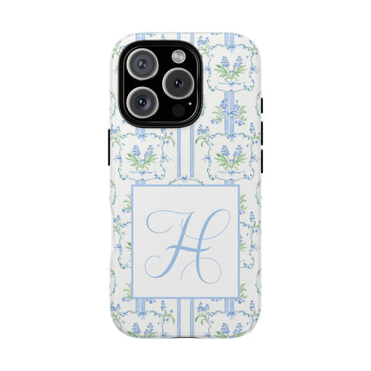 Personalized Hyacinth Floral Monogram Phone Case