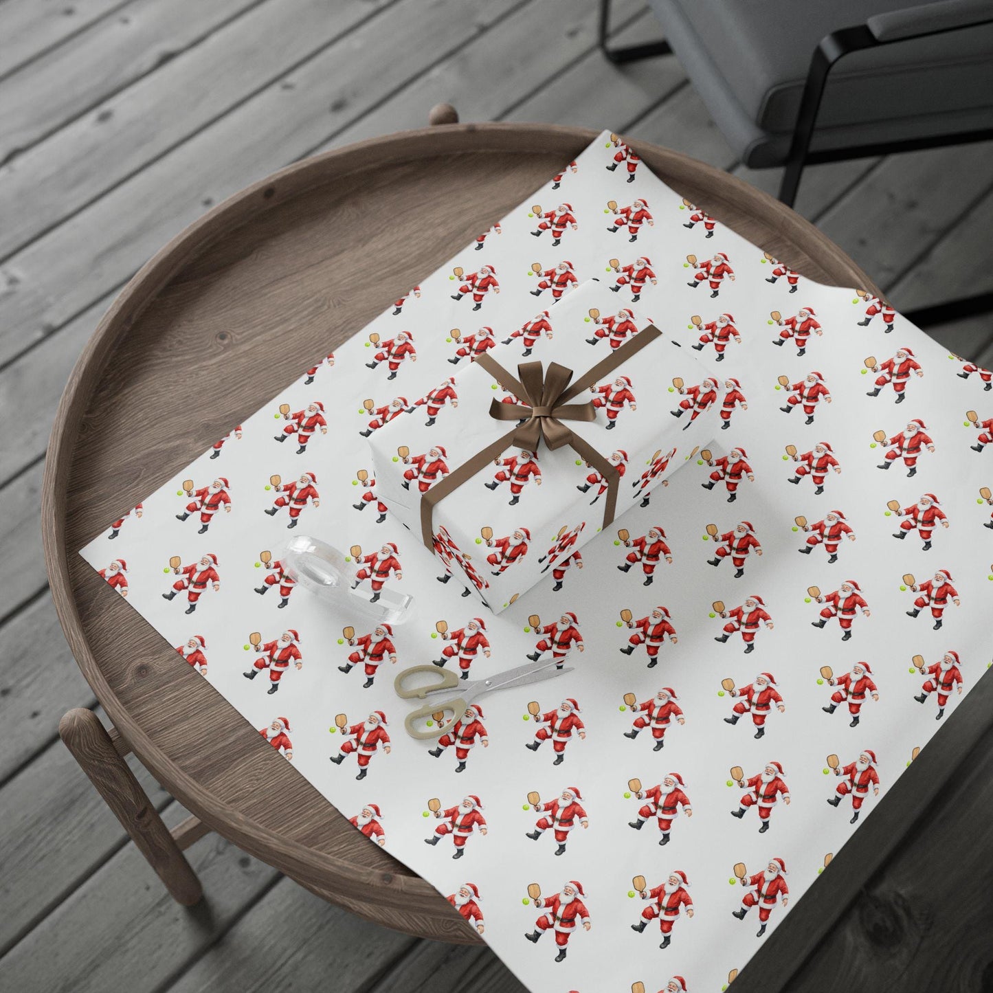 Pickleball Santa Wrapping Paper