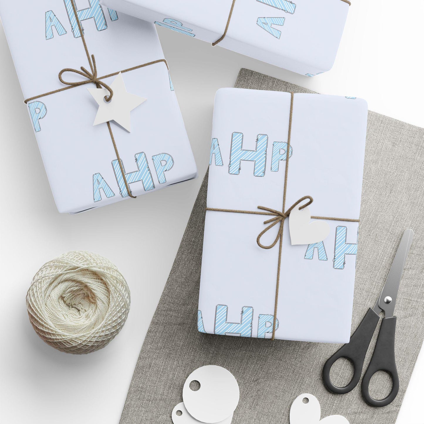 Custom Name Wrapping Paper Block Initials