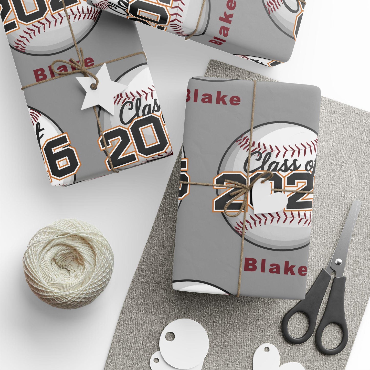 Class of 2026 Baseball Personalized Wrapping Paper