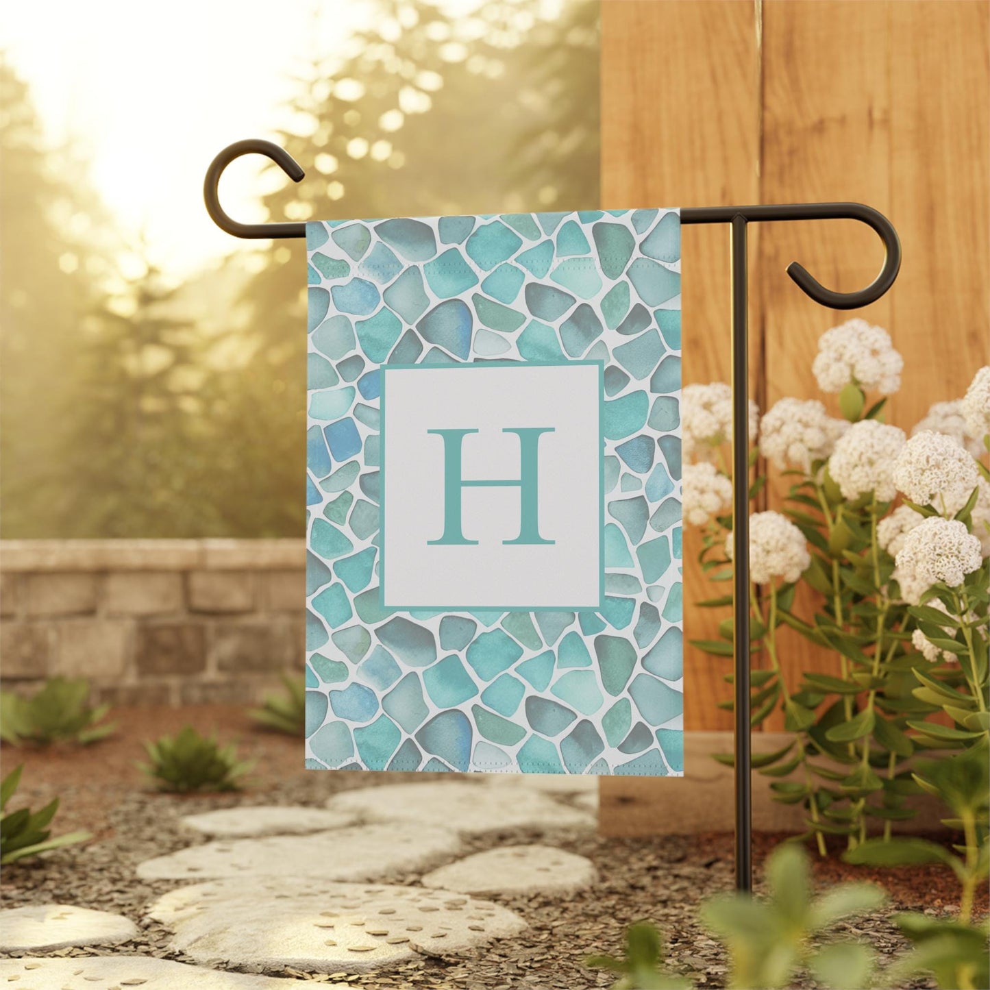 Seaglass Garden Flag Personalized