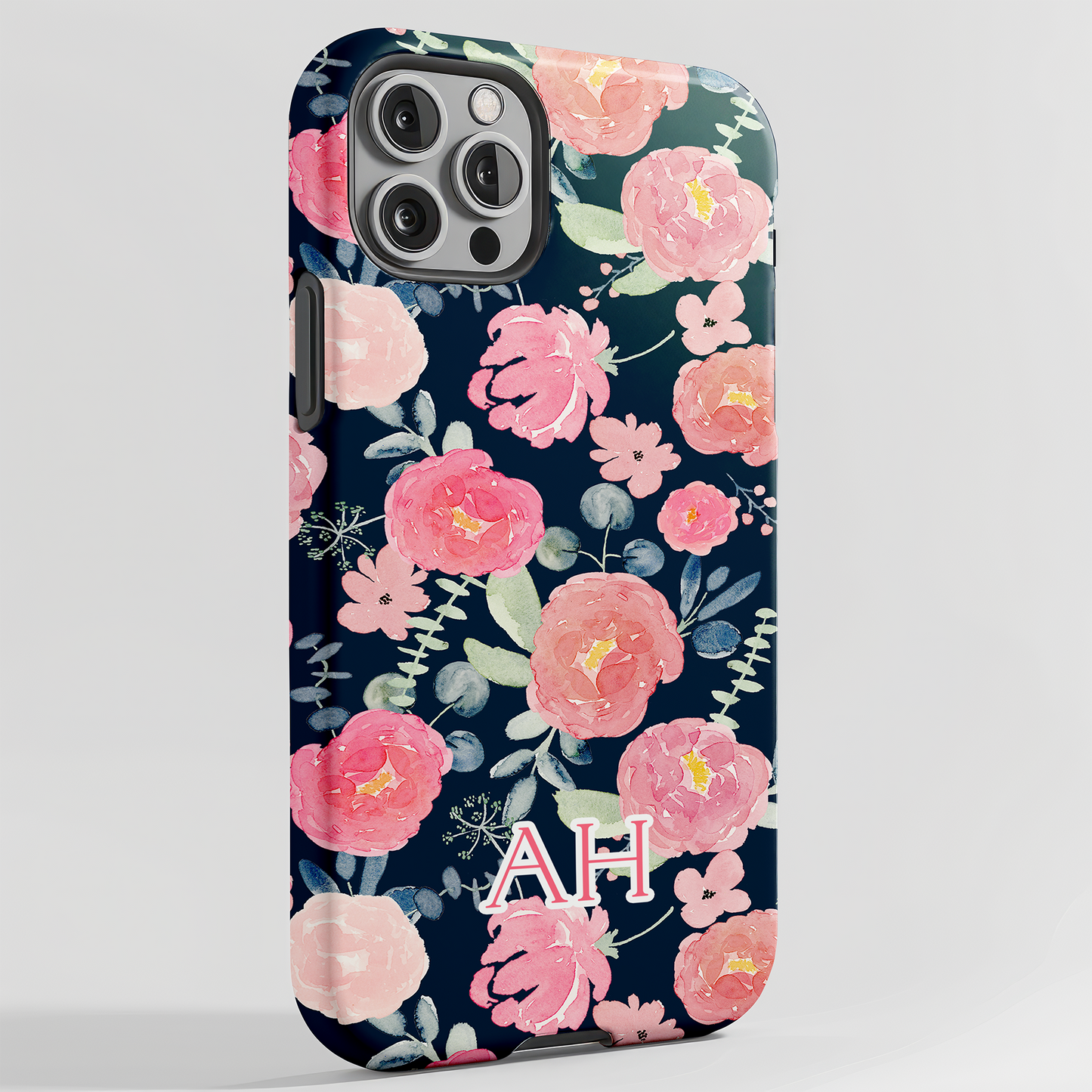 Personalized Watercolor Pink Peony Phone Case