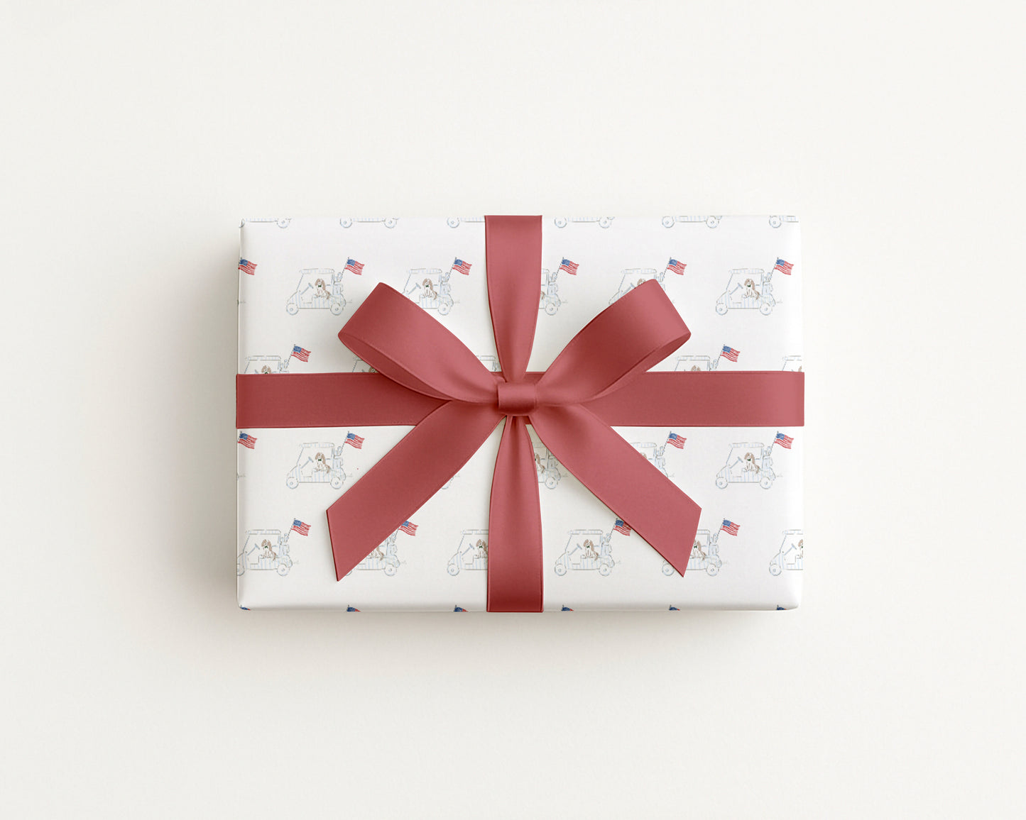 Patriotic Dog Golf Cart Gift Wrap