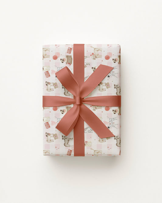 Valentine Dog Wrapping Paper