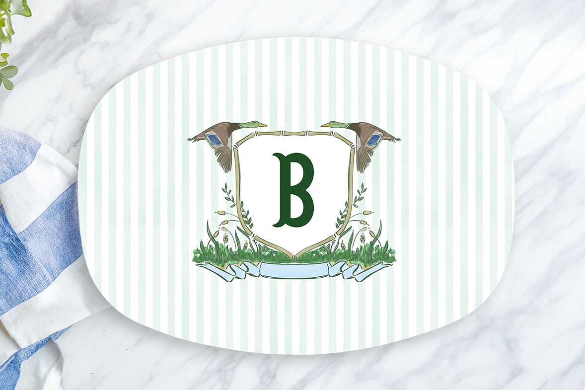 Personalized Duck Hunting Monogram Platter