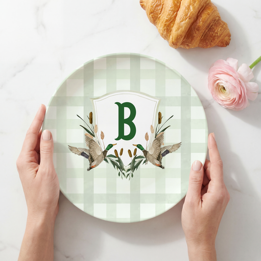 Personalized Duck Crest Dinner Plate