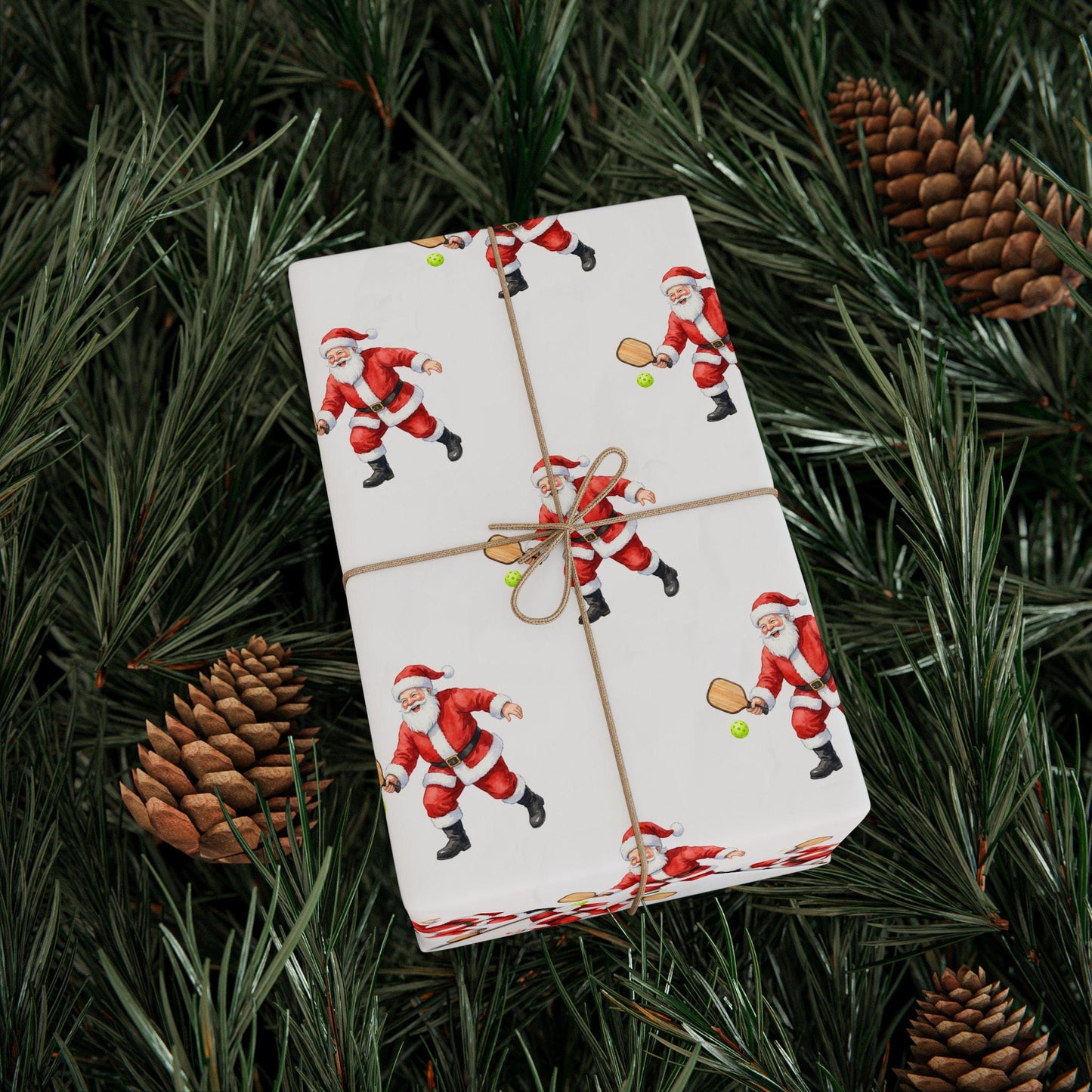 Pickleball Santa Wrapping Paper