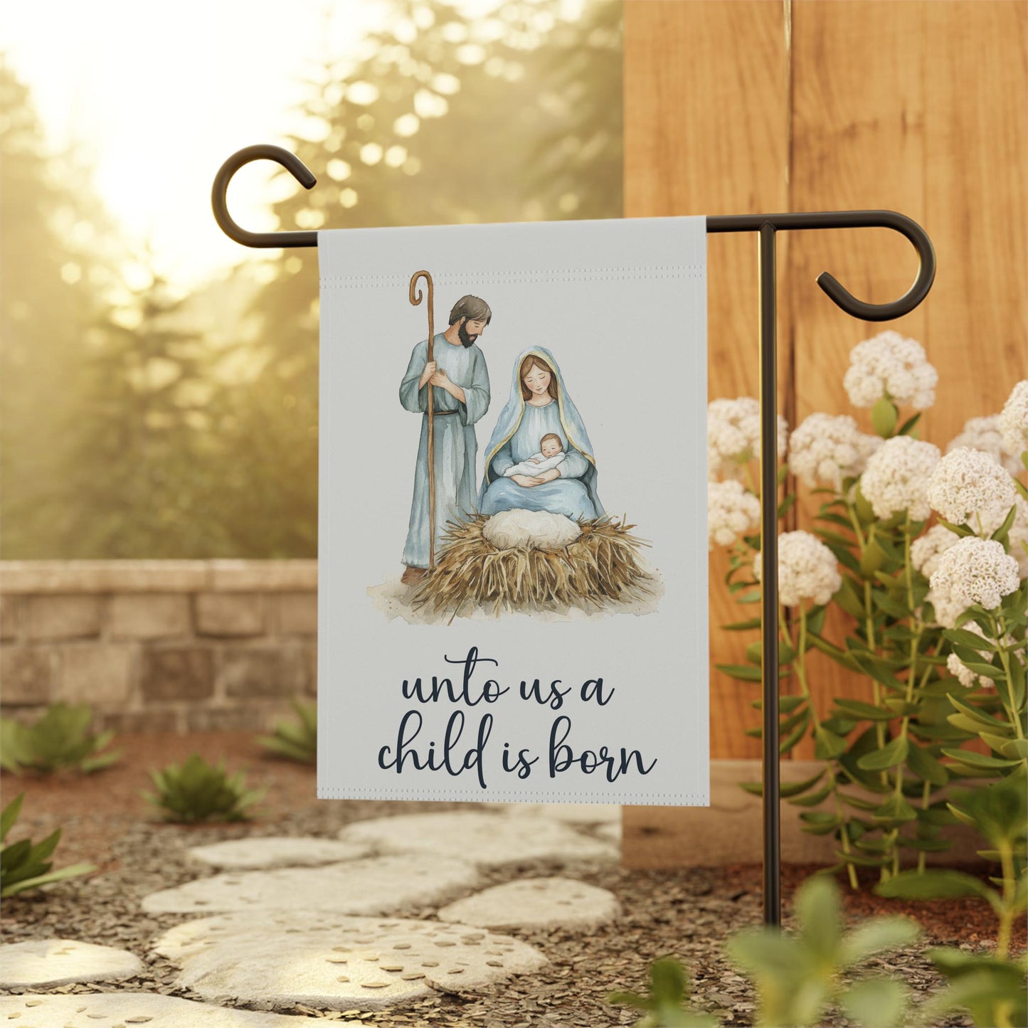 Nativity Garden Flag