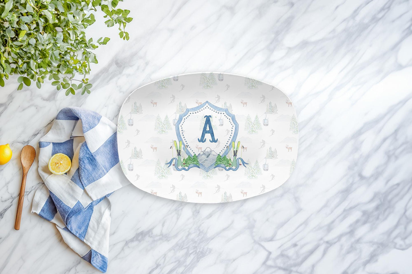 Personalized Ski Lodge Platter
