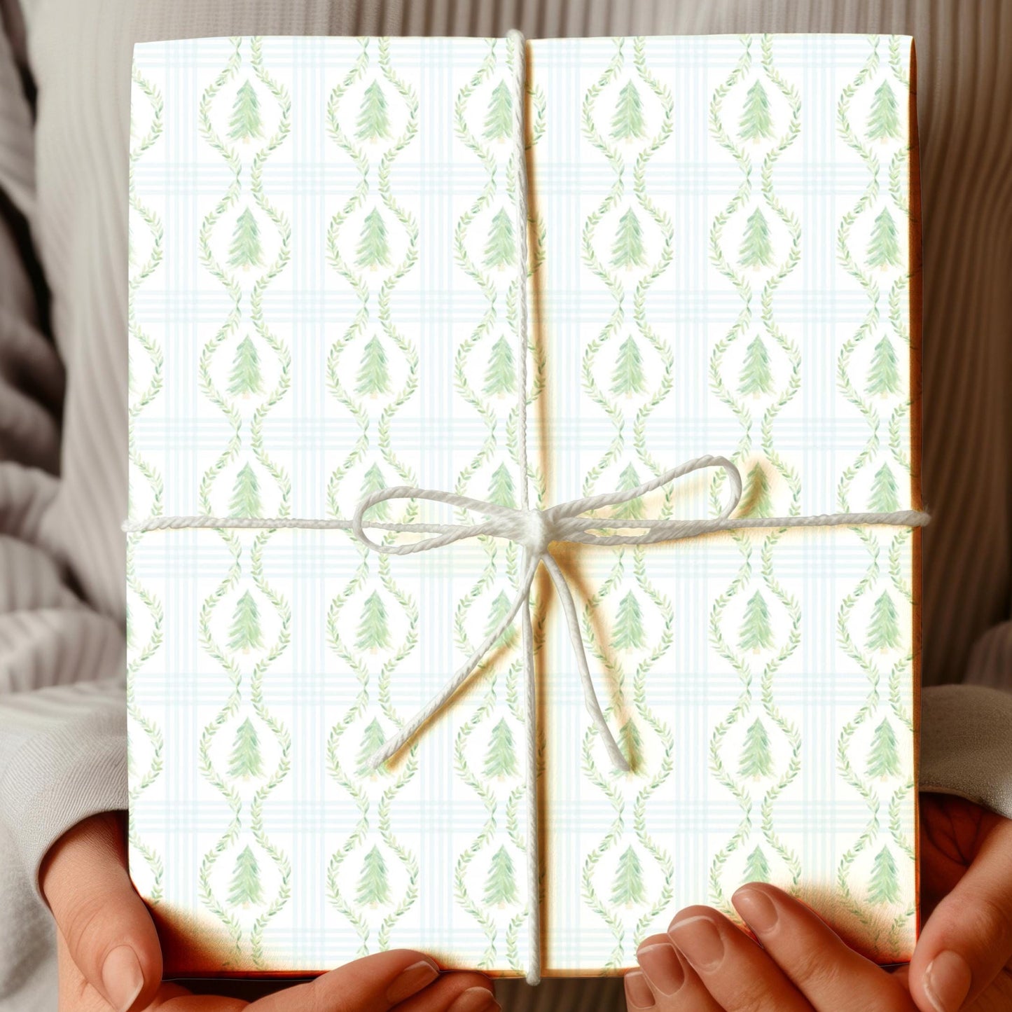 Watercolor Christmas Tree Wrapping Paper