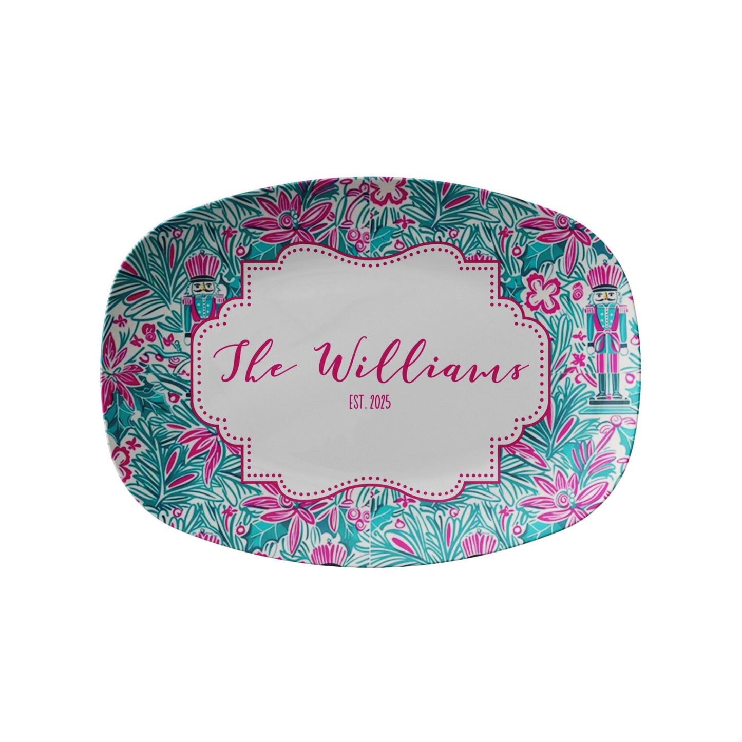 Preppy Nutcracker Holiday Personalized Platter