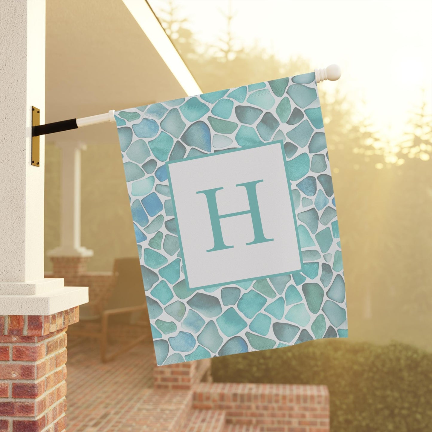 Seaglass Garden Flag Personalized