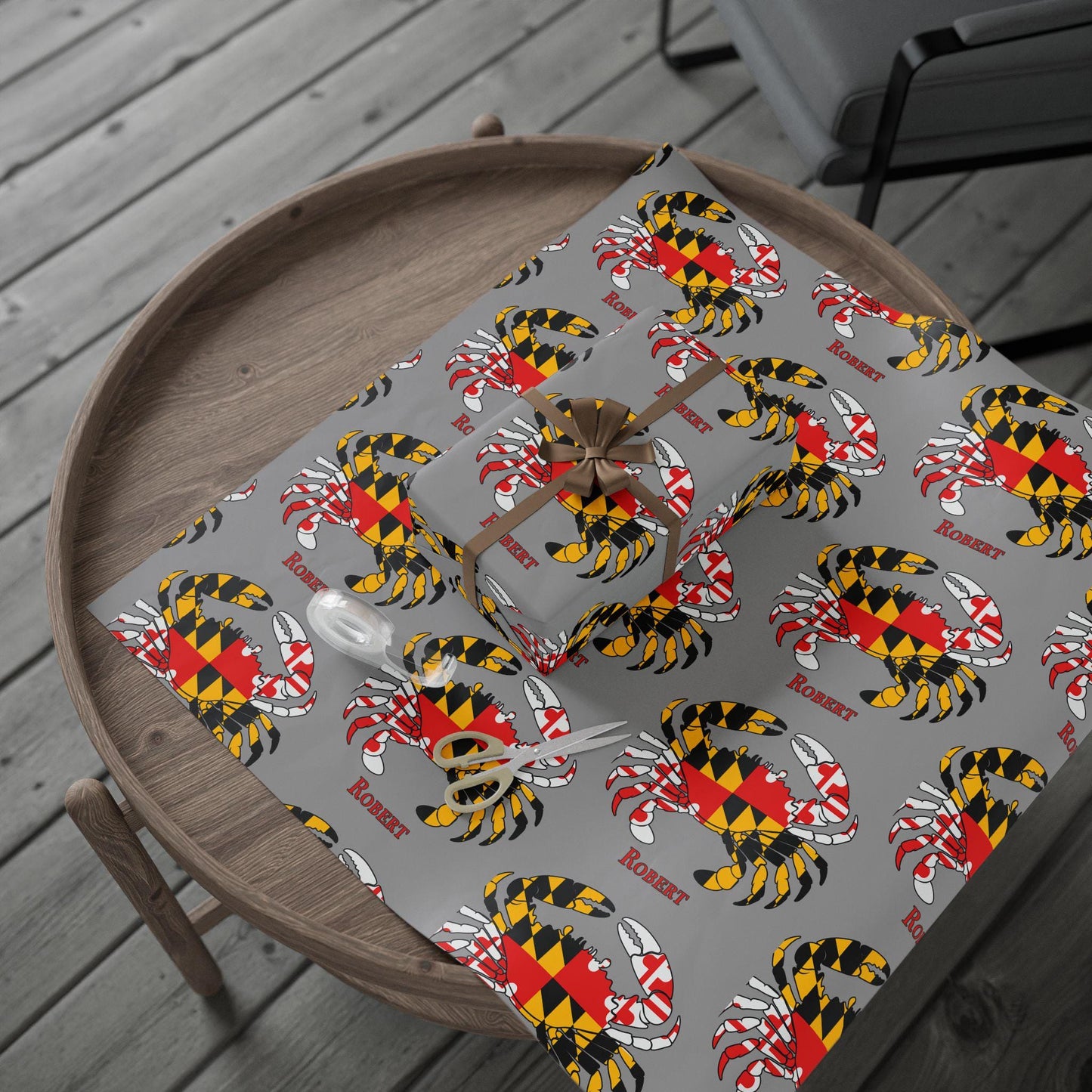 Maryland Crab Personalized Wrapping Paper