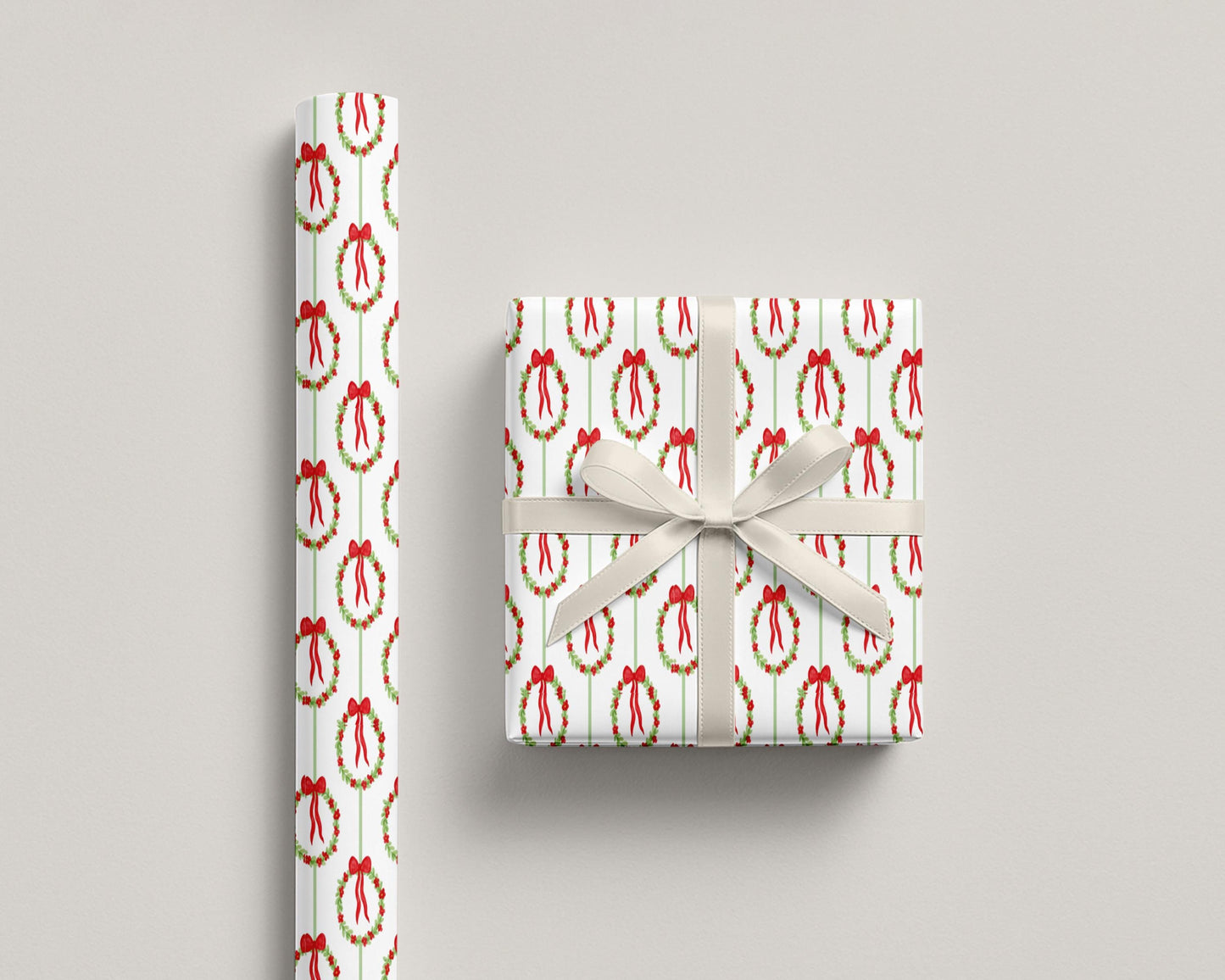 Christmas Wreath Wrapping Paper