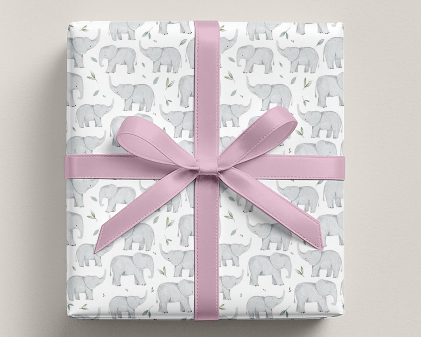 Watercolor Elephants Wrapping Paper 
