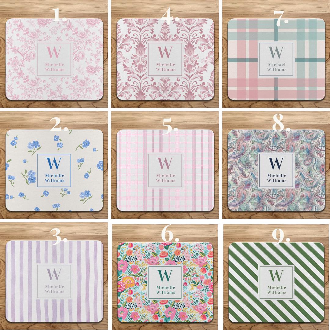 Shabby Chic Personalized Mouse Pad
