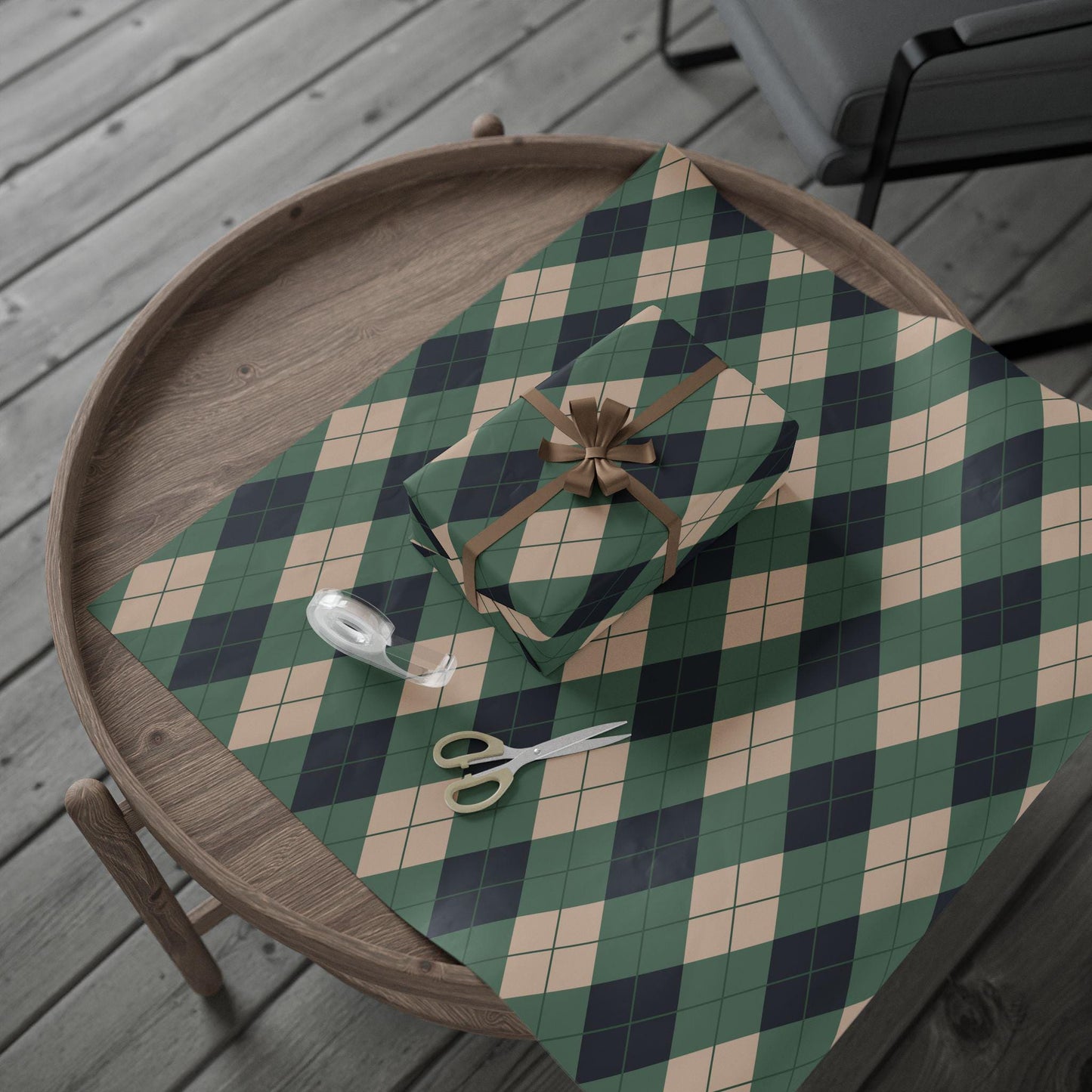 Argyle Plaid Gift Wrap Wrapping Paper